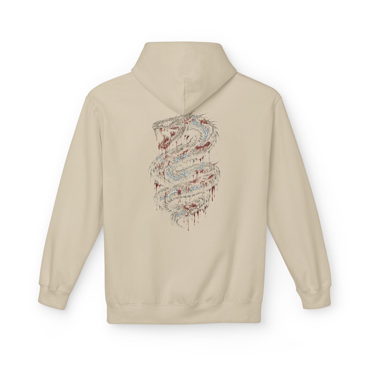 Serpent Flame Hoodie — Double-Headed Dragon Graphic Hooded Sweatshirt