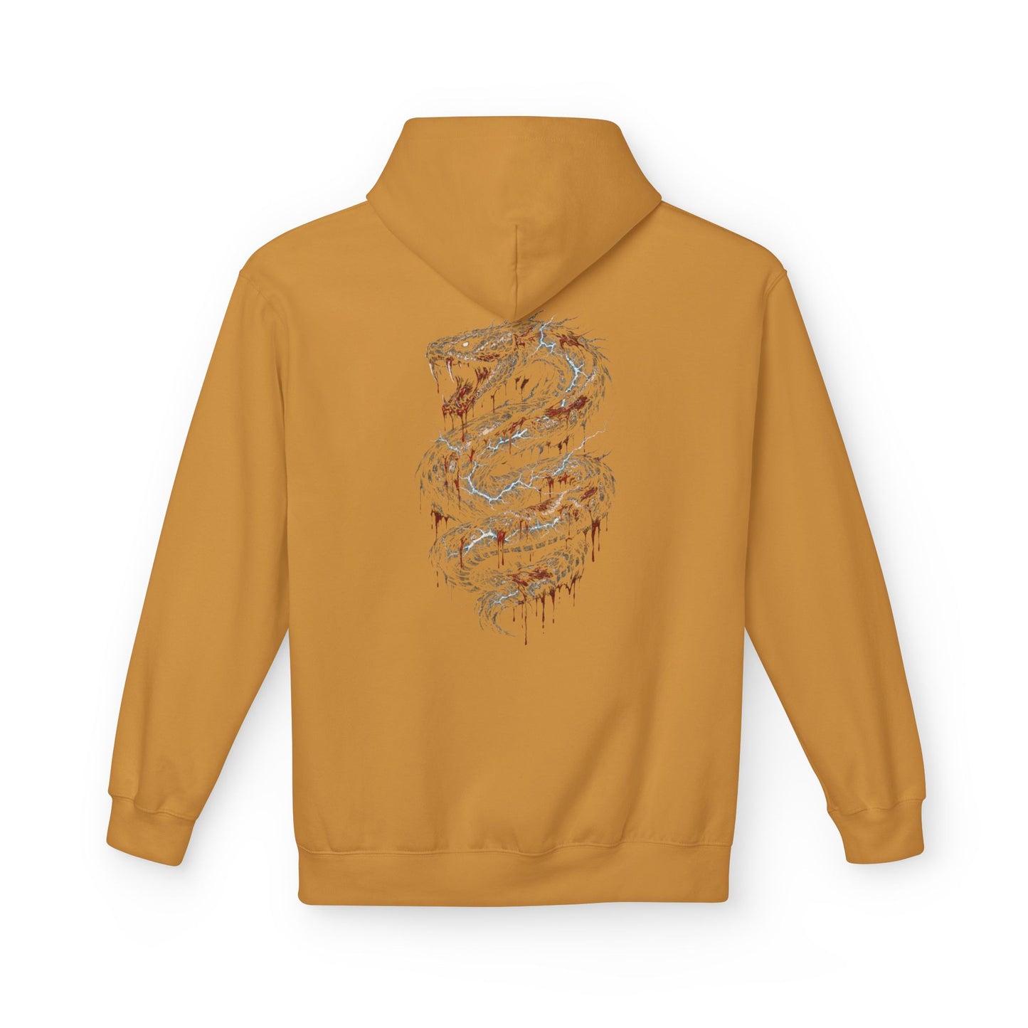 Serpent Flame Hoodie — Double-Headed Dragon Graphic Hooded Sweatshirt