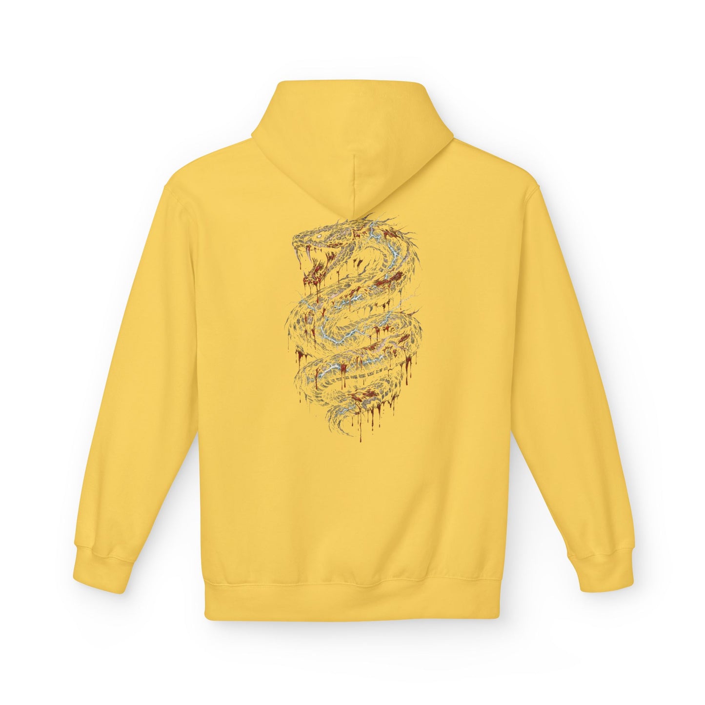 Serpent Flame Hoodie — Double-Headed Dragon Graphic Hooded Sweatshirt