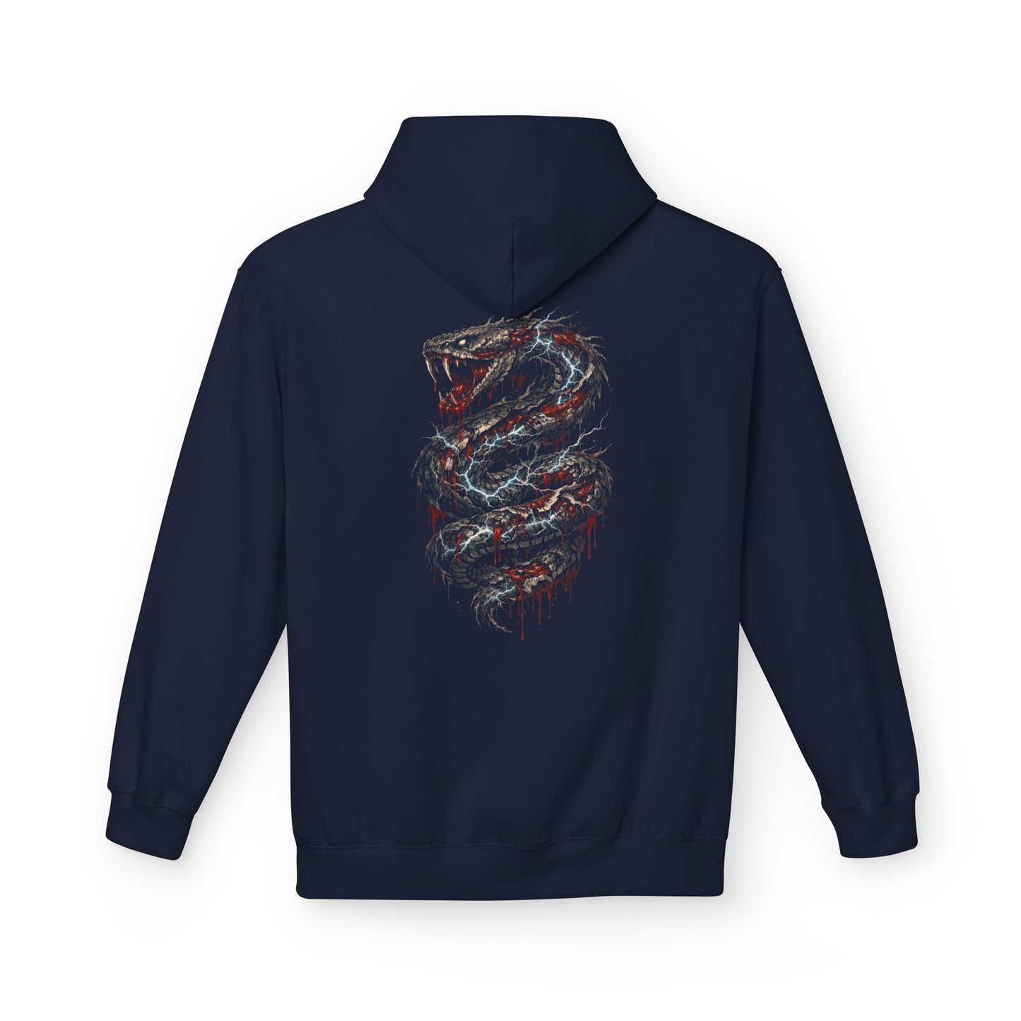 Serpent Flame Hoodie — Double-Headed Dragon Graphic Hooded Sweatshirt