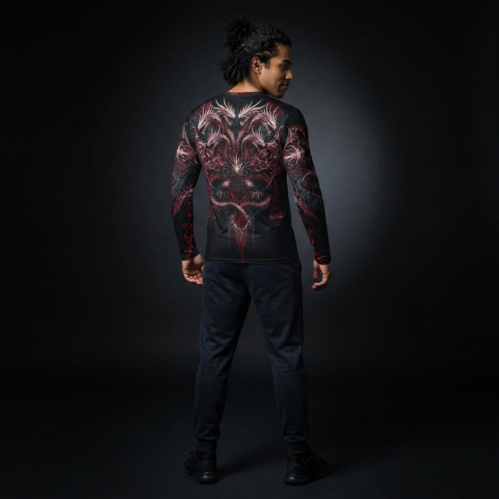 Summer Dragon Series-1  Long Sleeve polyester T-shirt