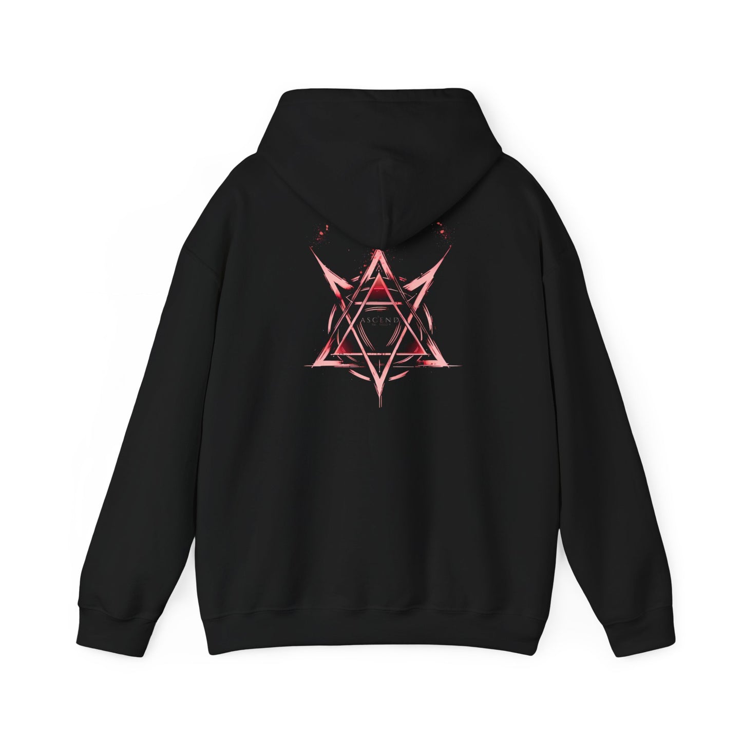 Hoodie — Gothic Pentagram Logo Hoodie (Red Sigil Back)