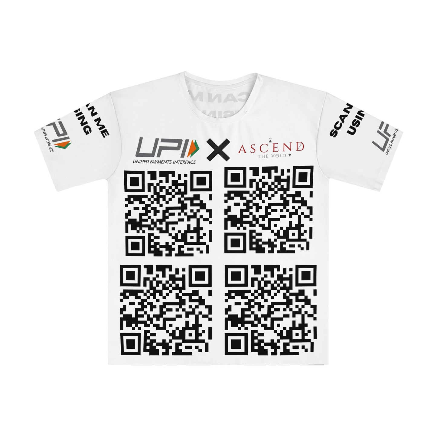 Ascend The Void X UPI Merch— Scan Me Using UPI Logo
