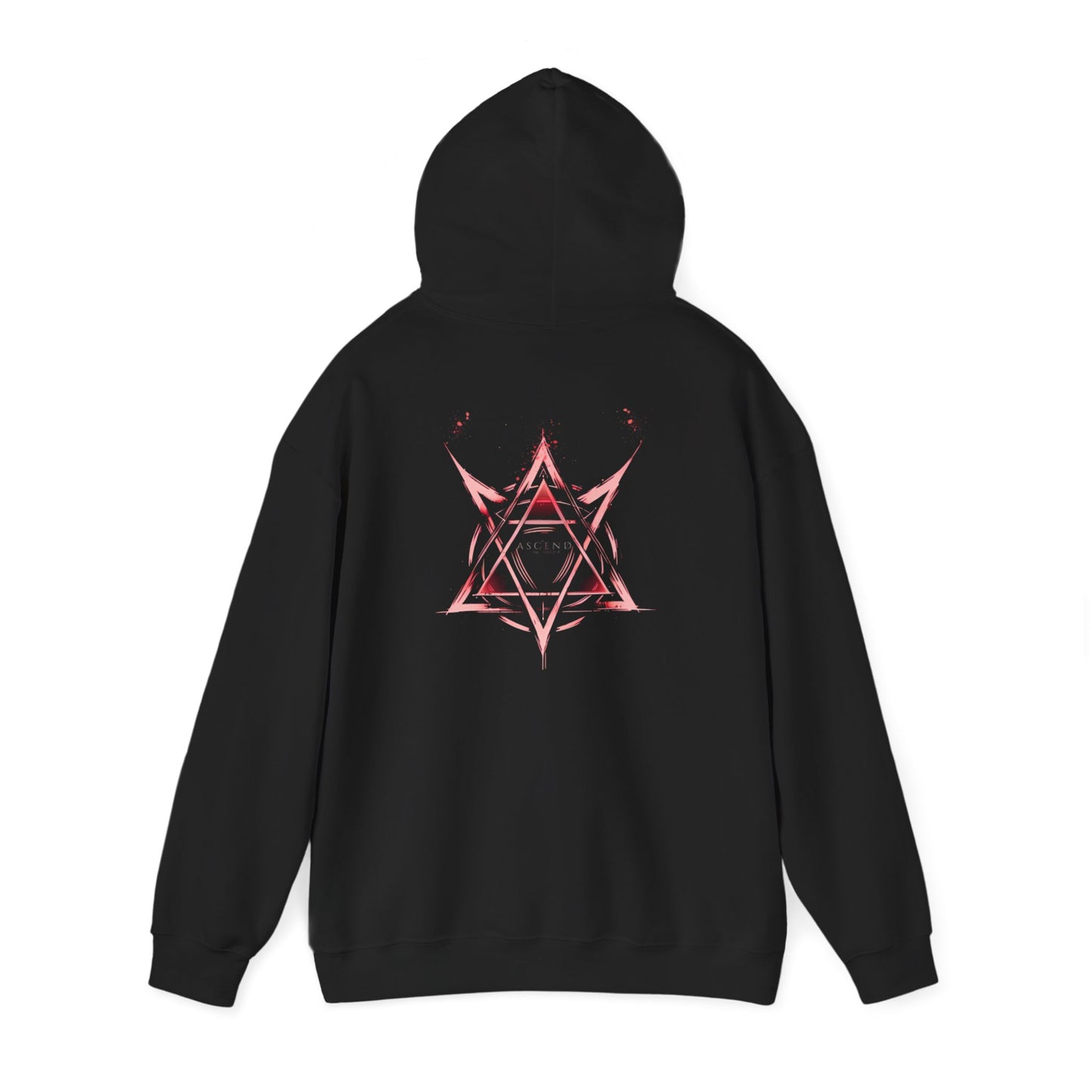 Hoodie — Gothic Pentagram Logo Hoodie (Red Sigil Back)