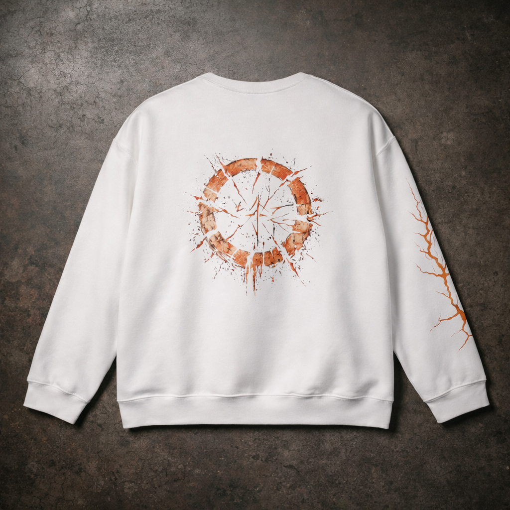 Cracked Sun Graphic Crewneck Sweatshirt