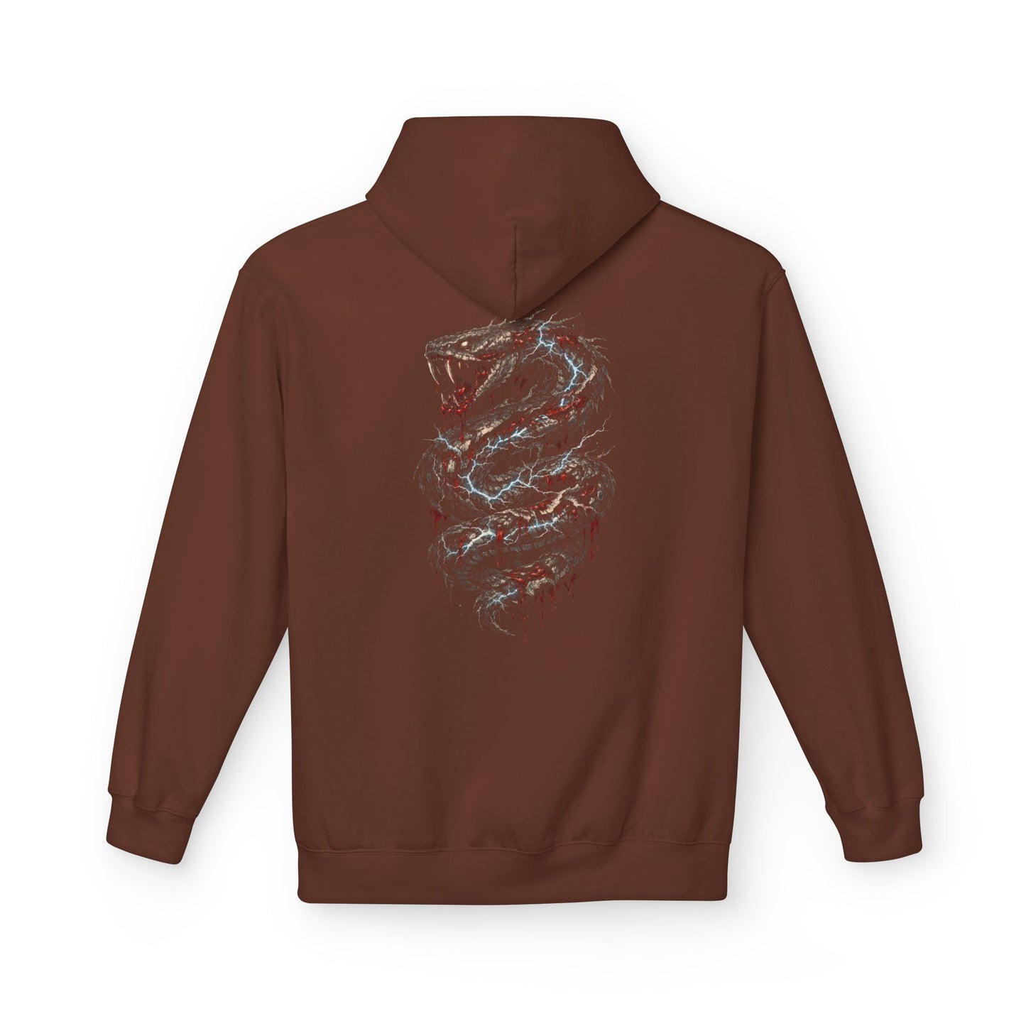 Serpent Flame Hoodie — Double-Headed Dragon Graphic Hooded Sweatshirt