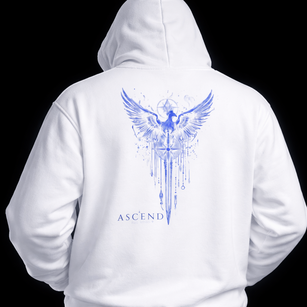 Dark Blue Eagle Wings Hoodie — Cool Aesthetic Patriotic Eagle Design Ascend The Void