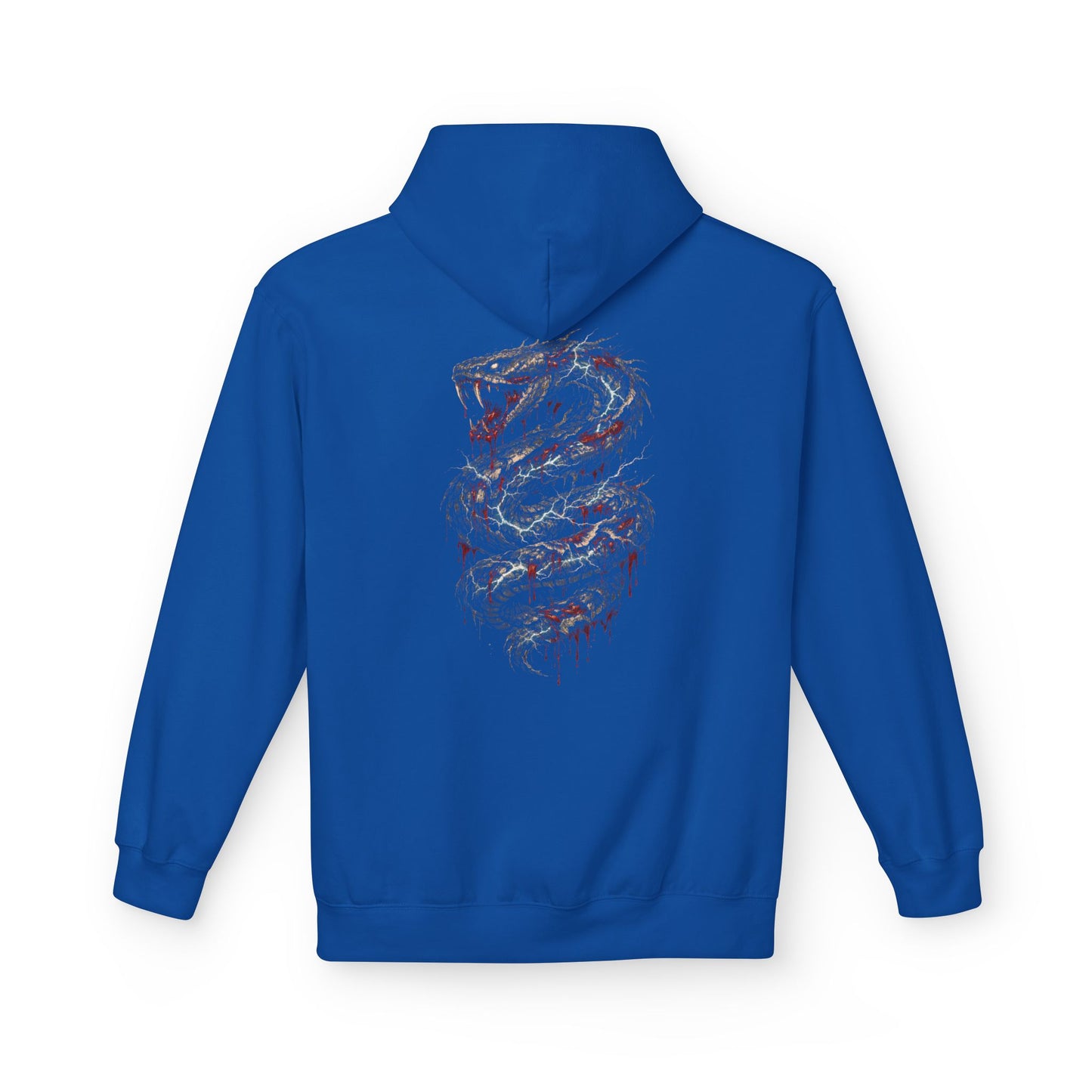 Serpent Flame Hoodie — Double-Headed Dragon Graphic Hooded Sweatshirt