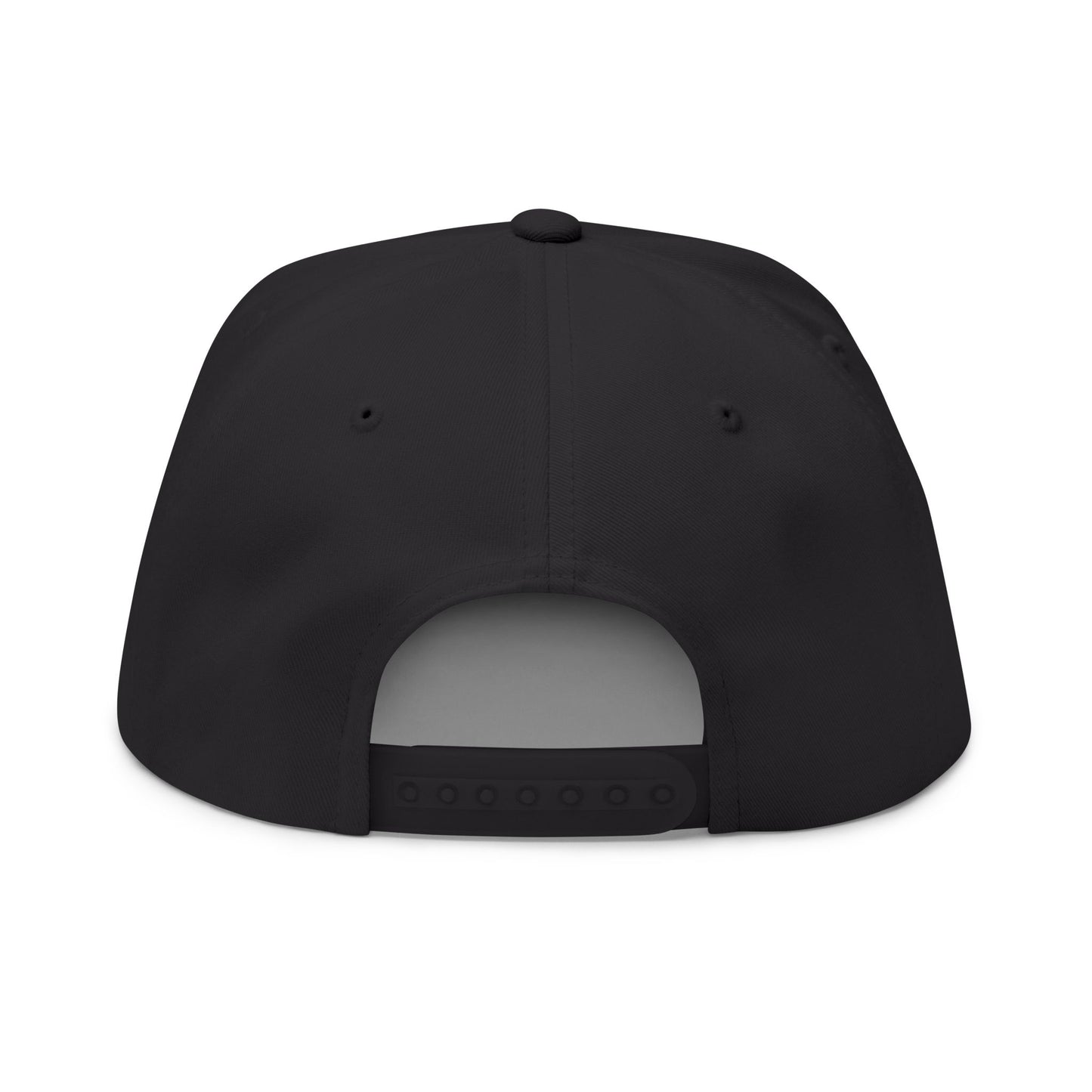 Embroidered Red Viking Rune Flat Bill Cap — Nordic Symbol Snapback Hat