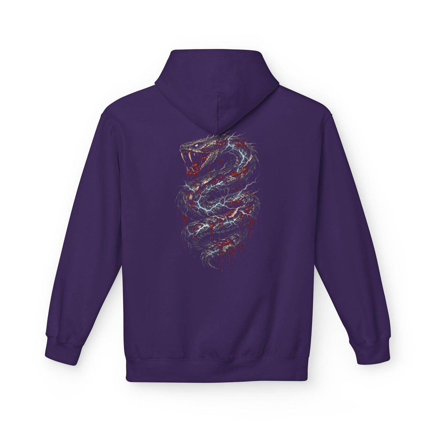 Serpent Flame Hoodie — Double-Headed Dragon Graphic Hooded Sweatshirt