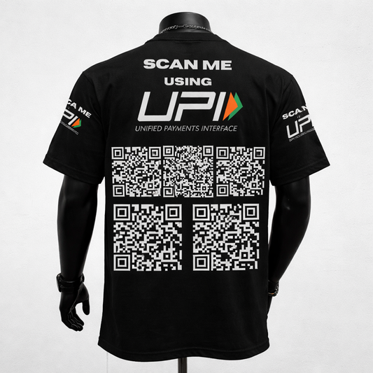 Ascend The Void X UPI Merch— Scan Me Using UPI Logo