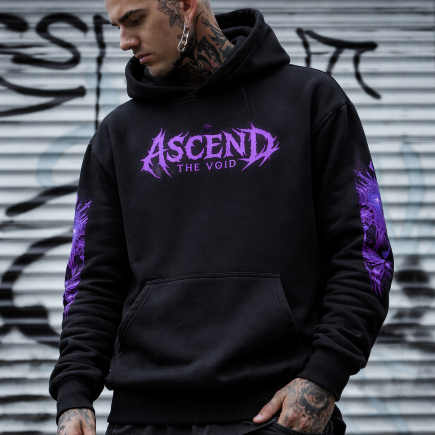 Evil Looking Cool Hoodie — Dark & Deceptive Vibes Hooded Tee /Ascend/The/Void/