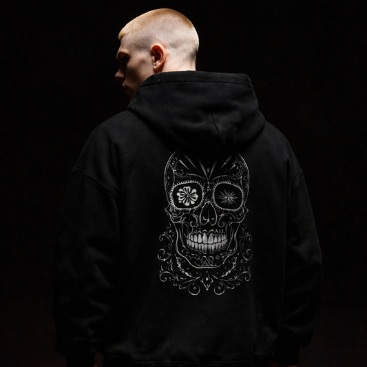 Dark Skull Hoodie - Premium Gildan 18500 Unisex Pullover / Ascend The Void