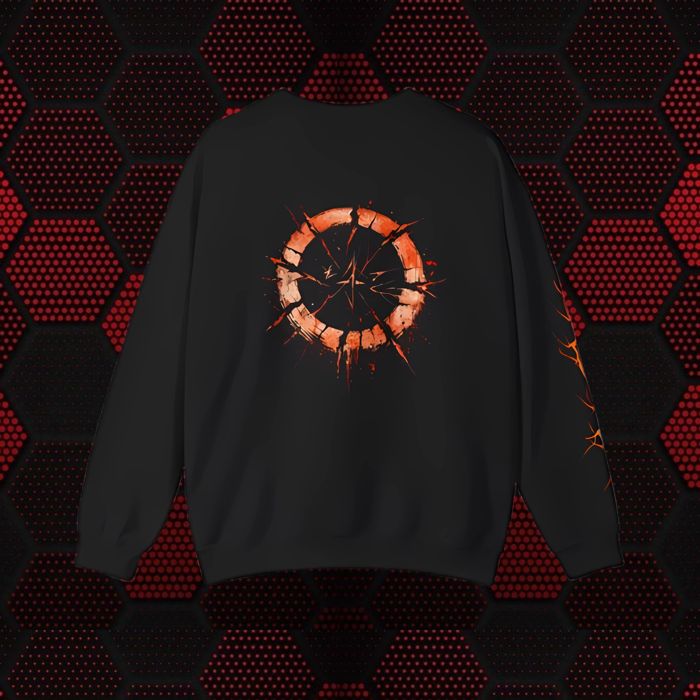 Cracked Sun Graphic Crewneck Sweatshirt