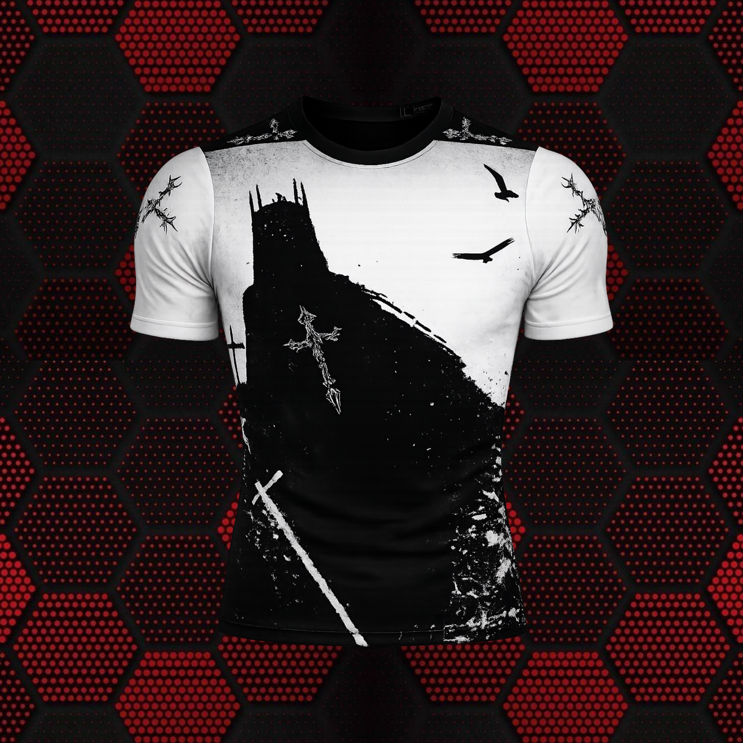 Pulsebreaker 'Ascend the Void' Tee — Men's Dark Tech Graphic Shirt
